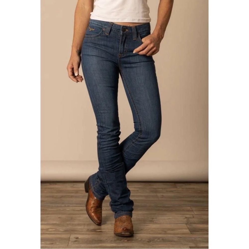 Kimes Ranch Betty Women's Boot Cut Mid-Rise Jean Size 14/32 Made in USA